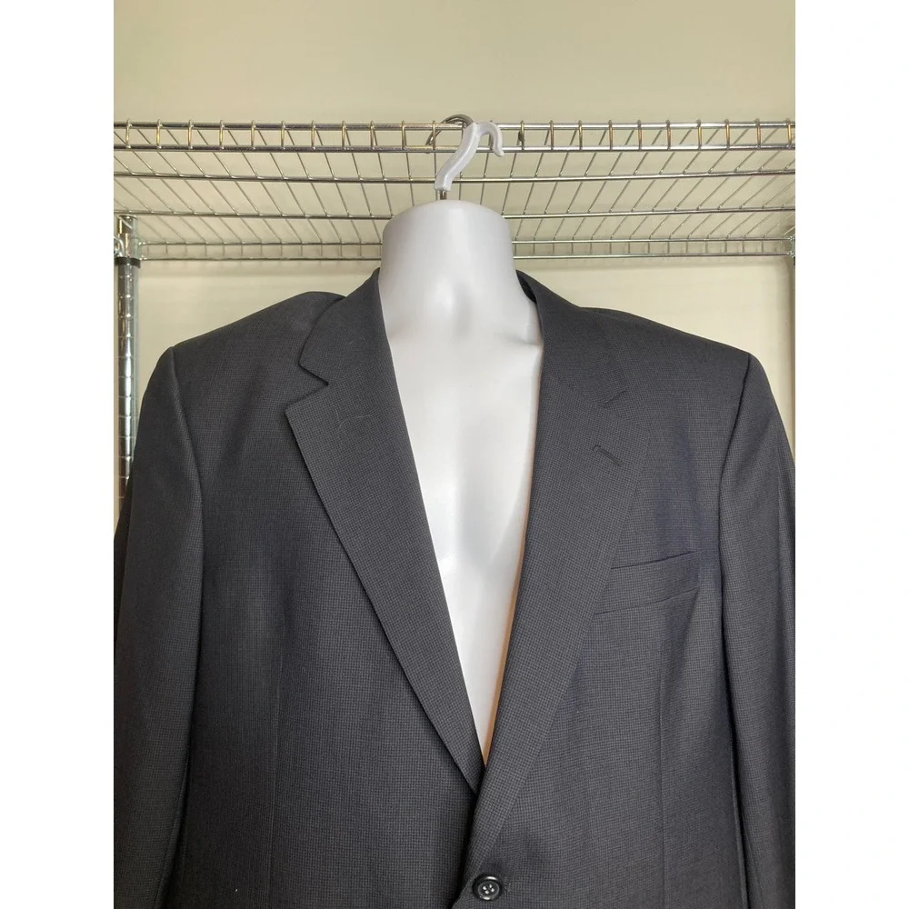 JOS A BANK Mens Charcoal Gray Wool Blazer Sz 40S Banker Business Academia Preppy